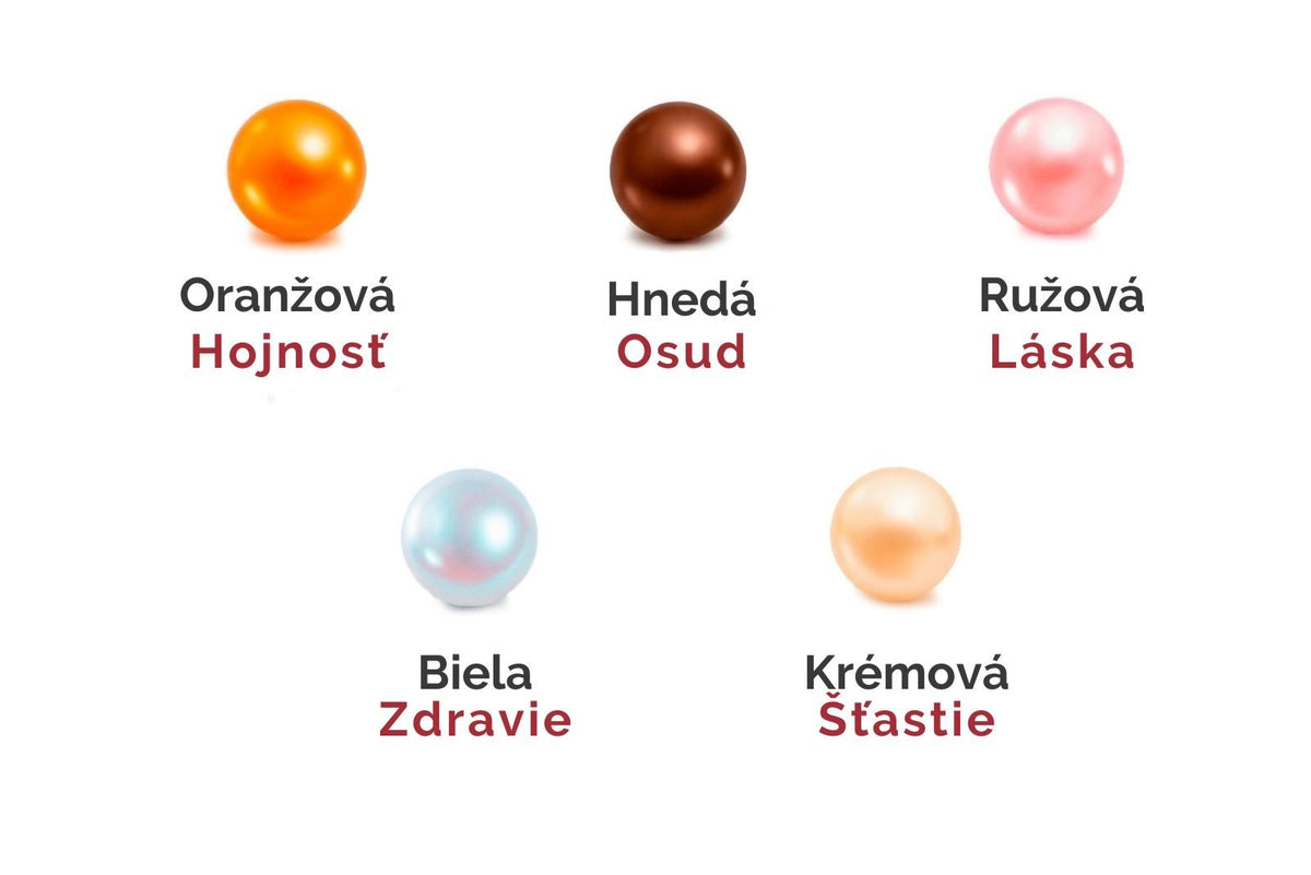 Význam jednotlivých farieb perly