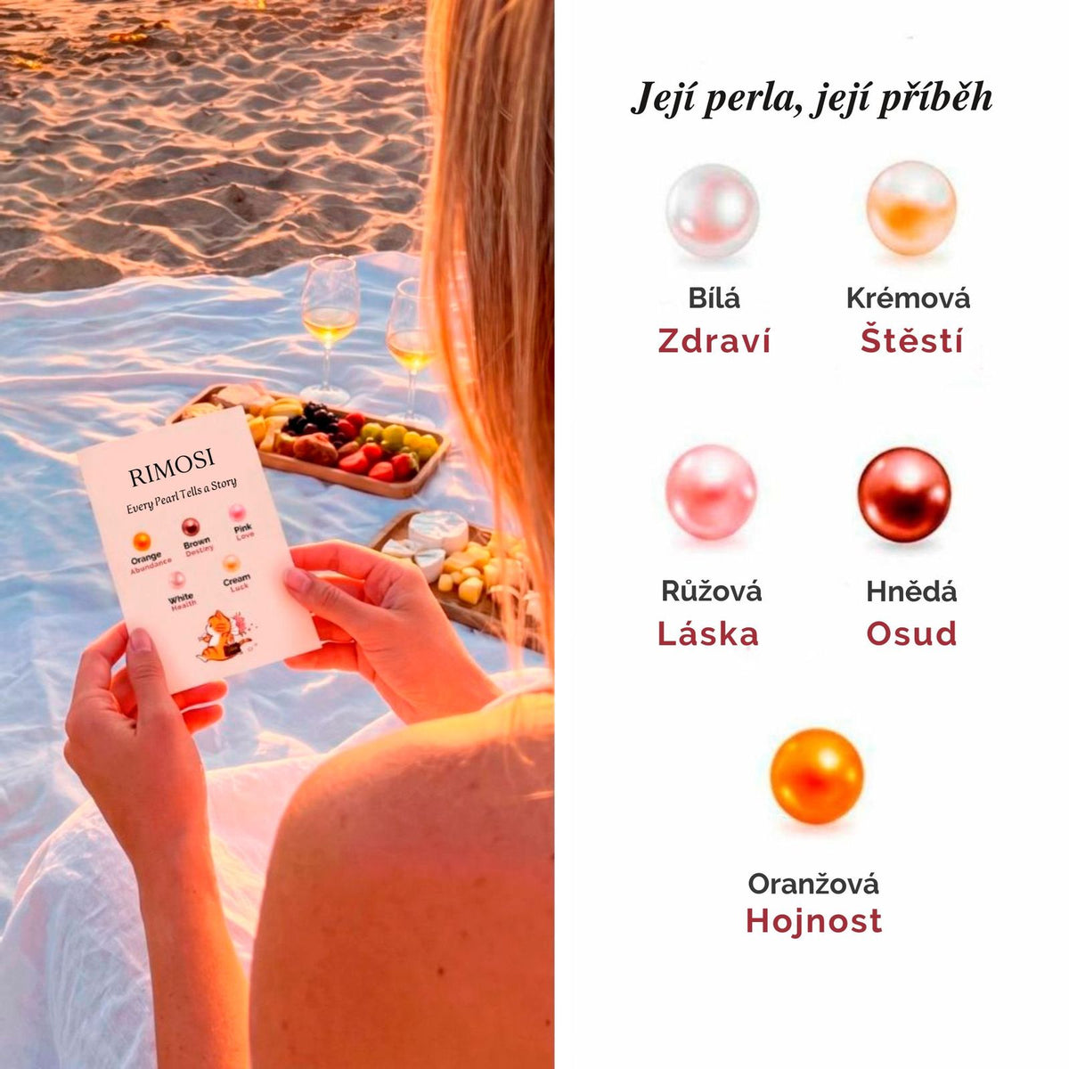 Význam barev perel, dárek perlový náhrdelník z pravé perly