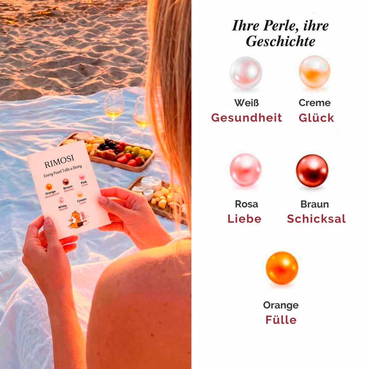Bedeutung der Perlenfarben, echte Perlenkette als Geschenk