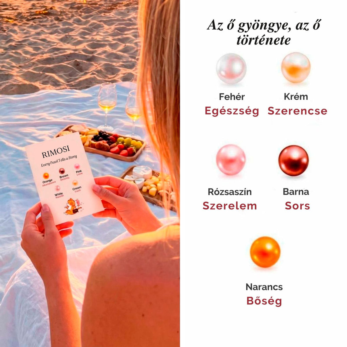 A gyöngyszínek jelentése, igazgyöngy nyaklánc ajándékba