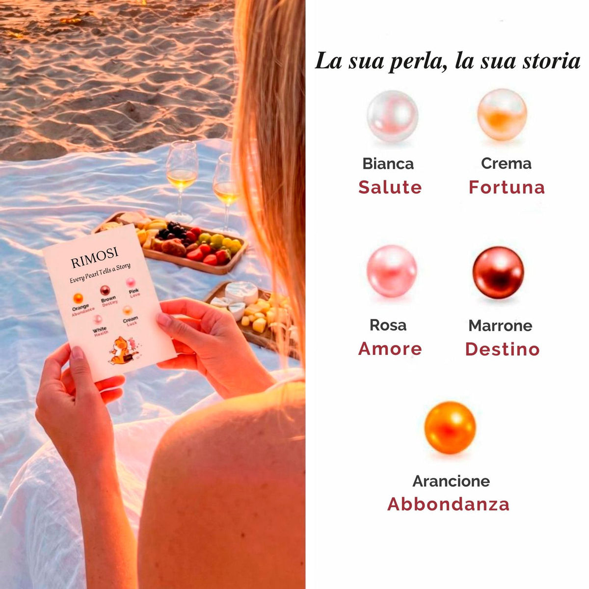 Significato dei colori della perla, collana di perla vera in regalo